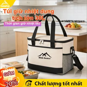 Túi giữ nhiệt giữ lạnh đa năng-Chống thấm nước, 30L dung tích, dùng đi picnic, mang cơm đi làm
