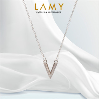 Dây chuyền nữ LAMY Luxury V Shaped Pendant Silver Necklace 6390