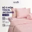 Bộ chăn ga gối 5 món Lụa Tencel Jacquard vân gấm Sen Đá Home Bedding cao cấp, Set drap giường nệm 1m6 1m8