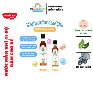 Nước Mắm Thuyền Xưa Ăn Dặm Cho Bé 41 Độ Đạm Tự Nhiên - Combo Chai 250ml & 65ml Nguyên Chất Tiết Kiệm