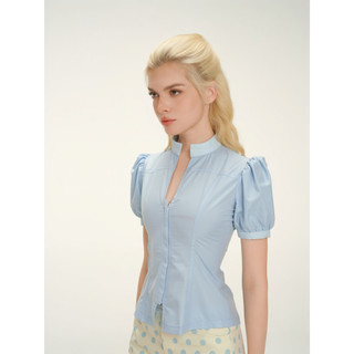 Áo sơ mi nữ MONÁ Áo sơ mi ôm tay phồng chất Kate  - SCILLA Shirt
