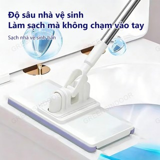 Cây lau kẹp khăn đa năng Bản Lớn GREENSINDOOR 92cm Cây lau nhà lười