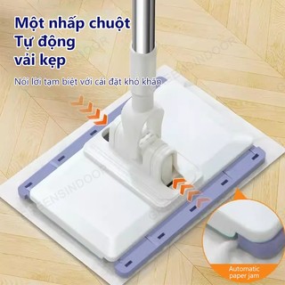 Cây lau kẹp khăn đa năng Bản Lớn GREENSINDOOR 92cm Cây lau nhà lười