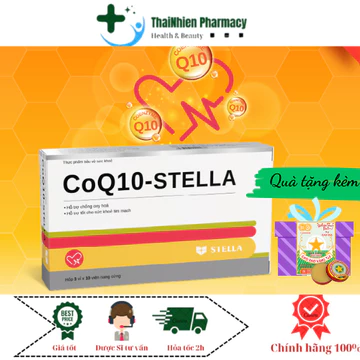 Viên uống CoQ10-STELLA Coenzym Q10 hỗ trợ chống oxy hóa, Hỗ trợ sức khỏe tim mạch (Hộp/30viên)