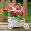 Giỏ đan bằng tre Xe đạp xe ba bánh Giỏ hoa trang trí Đồ trang trí mỹ nghệ