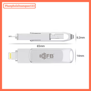 Ổ Đĩa USB OTG FB 16GB/32GB/64GB/128GB/256GB 3 In 1 Tốc Nhanh USB 3.0/Type-C/Lightning