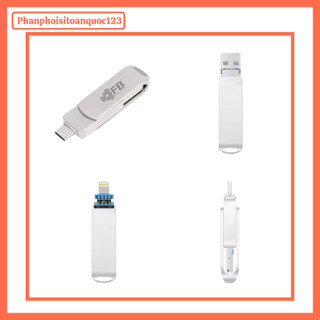Ổ Đĩa USB OTG FB 16GB/32GB/64GB/128GB/256GB 3 In 1 Tốc Nhanh USB 3.0/Type-C/Lightning