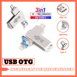 Ổ Đĩa USB OTG FB 16GB/32GB/64GB/128GB/256GB 3 In 1 Tốc Nhanh USB 3.0/Type-C/Lightning
