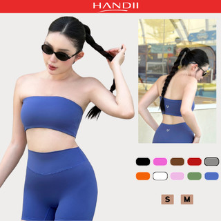 Áo bra thể thao quây ngực BANDEAU Tomtiger tập gym  có viền silicon chống tụt cao cấp "HANDII"