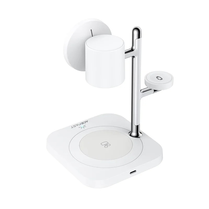 Đế sạc không dây 4 trong 1 ACEFAST E39 tích hợp đèn ngủ, trạm sạc điện thoại, đồng hồ và tai nghe, thiết kế để bàn