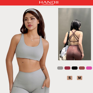 Áo bra SEY Lotus dây đan chéo chất Lycra co giãn thấm hút mồ hôi"HANDII"