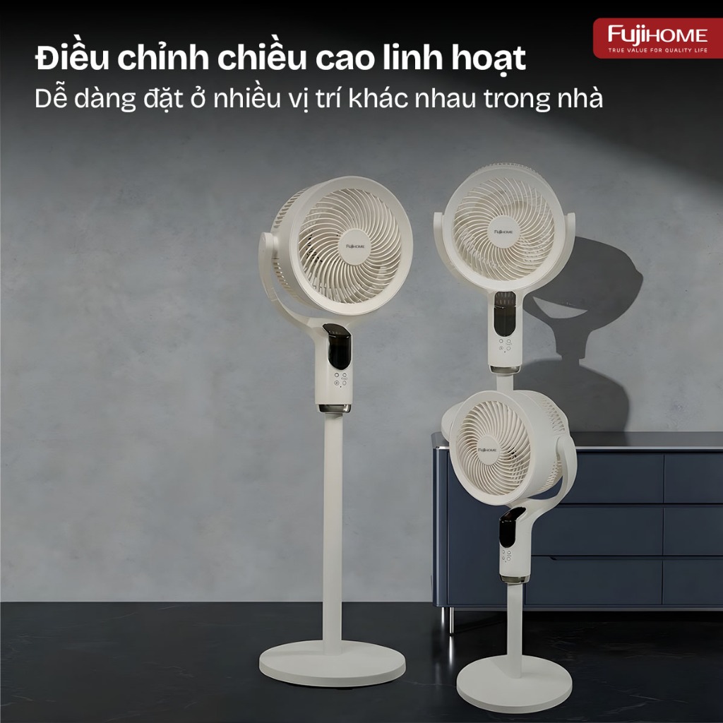 Quạt cây tuần hoàn không khí CFR04-VOICE 8 cấp gió điều khiển giọng nói, Nhập Khẩu FUJIHOME chính hãng