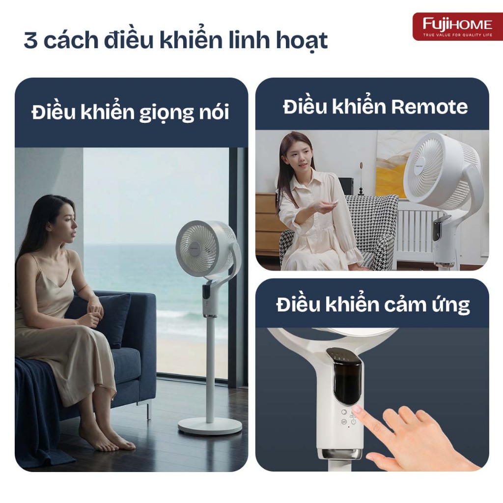 Quạt cây tuần hoàn không khí thông minh Nhập Khẩu FUJIHOME CFR04-VOICE, điều khiển giọng nói cao cấp