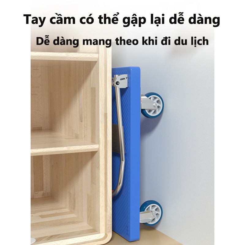 Xe đẩy hàng Xe Đẩy Gấp Gọn Xe Kéo Hàng Sàn Sắt Cỡ Lớn Đến 600KG Thép Bánh xe chống ồn