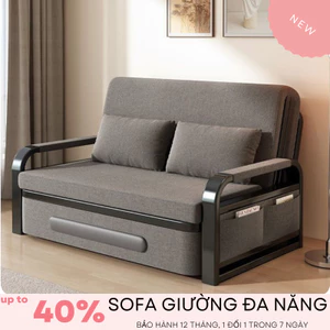 Giường sofa gấp gọn thành ghế, sofa giường thông minh gấp gọn thành ghế chất liệu khung sắt chịu lực có hộc để đồ