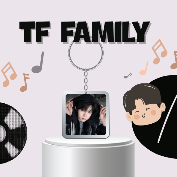 Móc khoá/Keyring mica Trần Dịch Hằng TF FAMILY