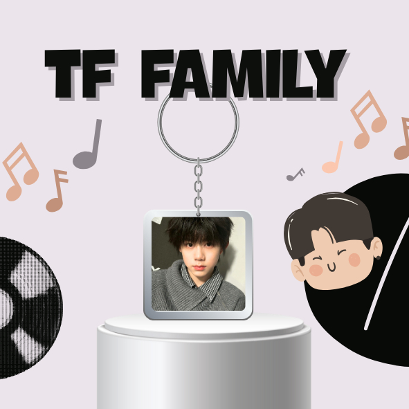 Móc khoá/Keyring mica Trần Dịch Hằng TF FAMILY