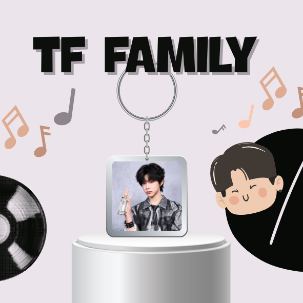 Móc khoá/Keyring mica Trần Dịch Hằng TF FAMILY