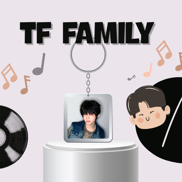 Móc khoá/Keyring mica Trần Dịch Hằng TF FAMILY