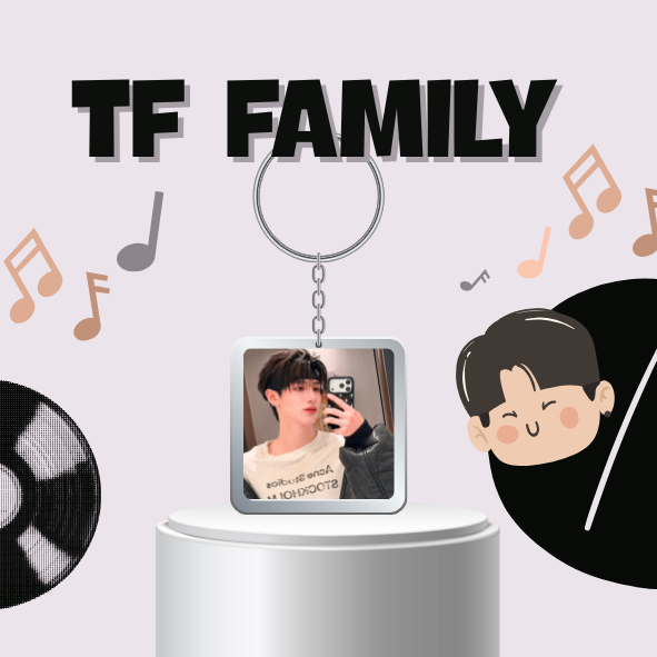Móc khoá/Keyring mica Chu Chí Hâm, TF FAMILY card TF Gia Tộc F3