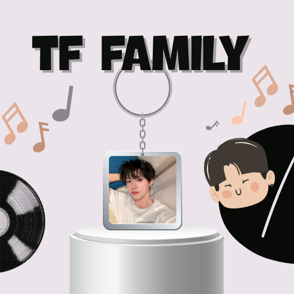 Móc khoá/Keyring mica Chu Chí Hâm, TF FAMILY card TF Gia Tộc F3