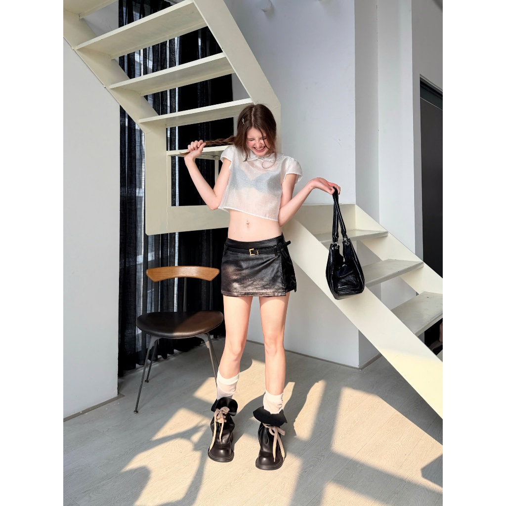 Doll Blouse - Remmus | Áo tơ cổ viền ren đính nút ngọc - BST Dolly House (không kèm áo trong)