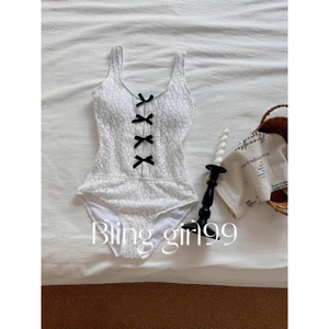 Set 2 Mảnh Trắng Liền Thân Điểm Nơ ❤️(order 7-15n)