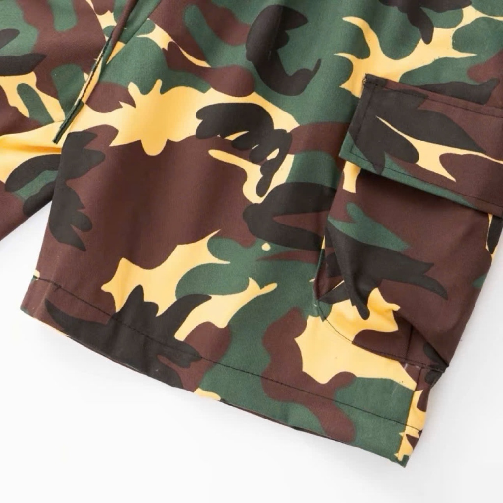 (Xả Kho) Quần short camo Zaagat chất liệu Kaki mềm cao cấp form trên gối thiết kế túi hộp-CAMO SHORT