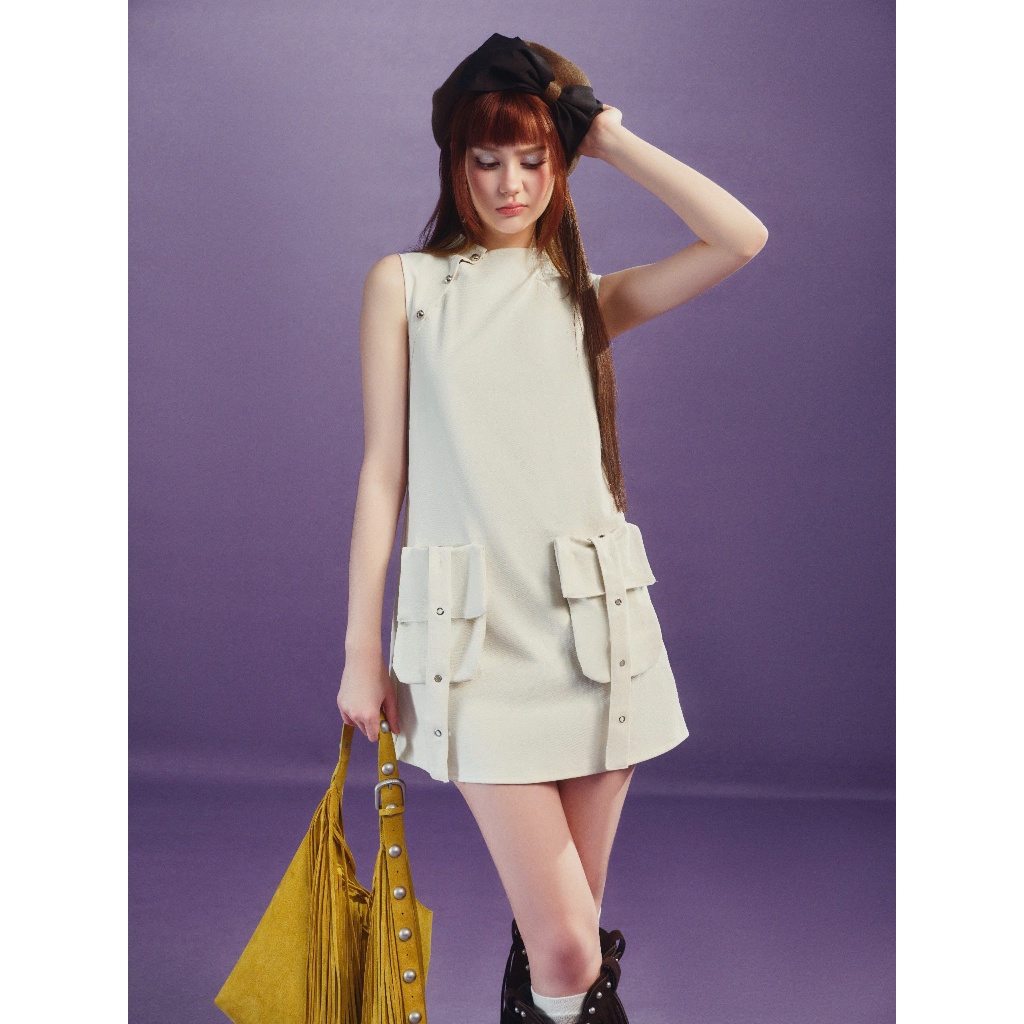 Alora Dress - Remmus | Đầm kaki suông form chữ A - BST DOLLY HOUSE