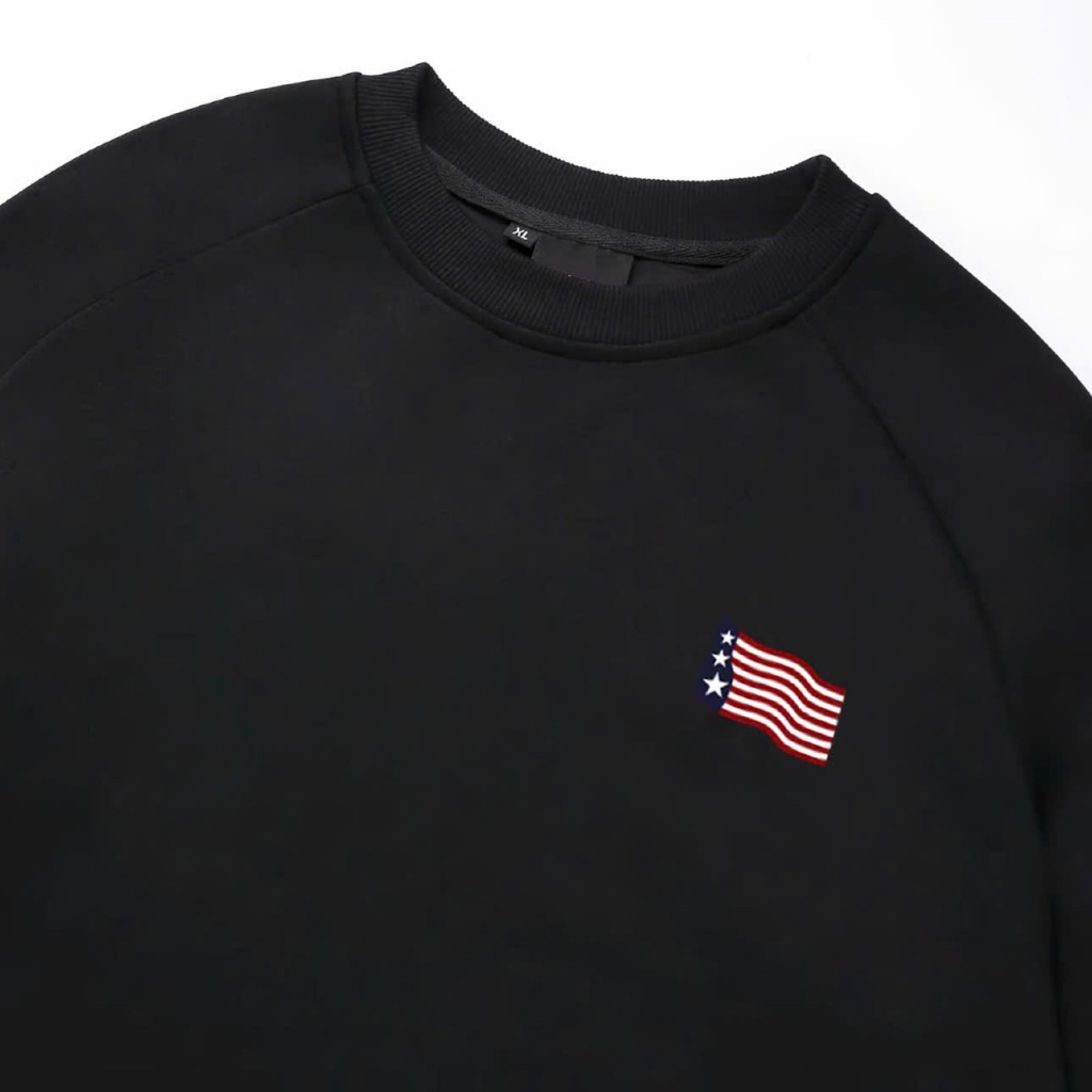 (Xả Kho) Áo nỉ Zaagat chất liệu nỉ 2 da cao cấp form vừa hoạ tiết thêu-SWEATER CỜ MĨ
