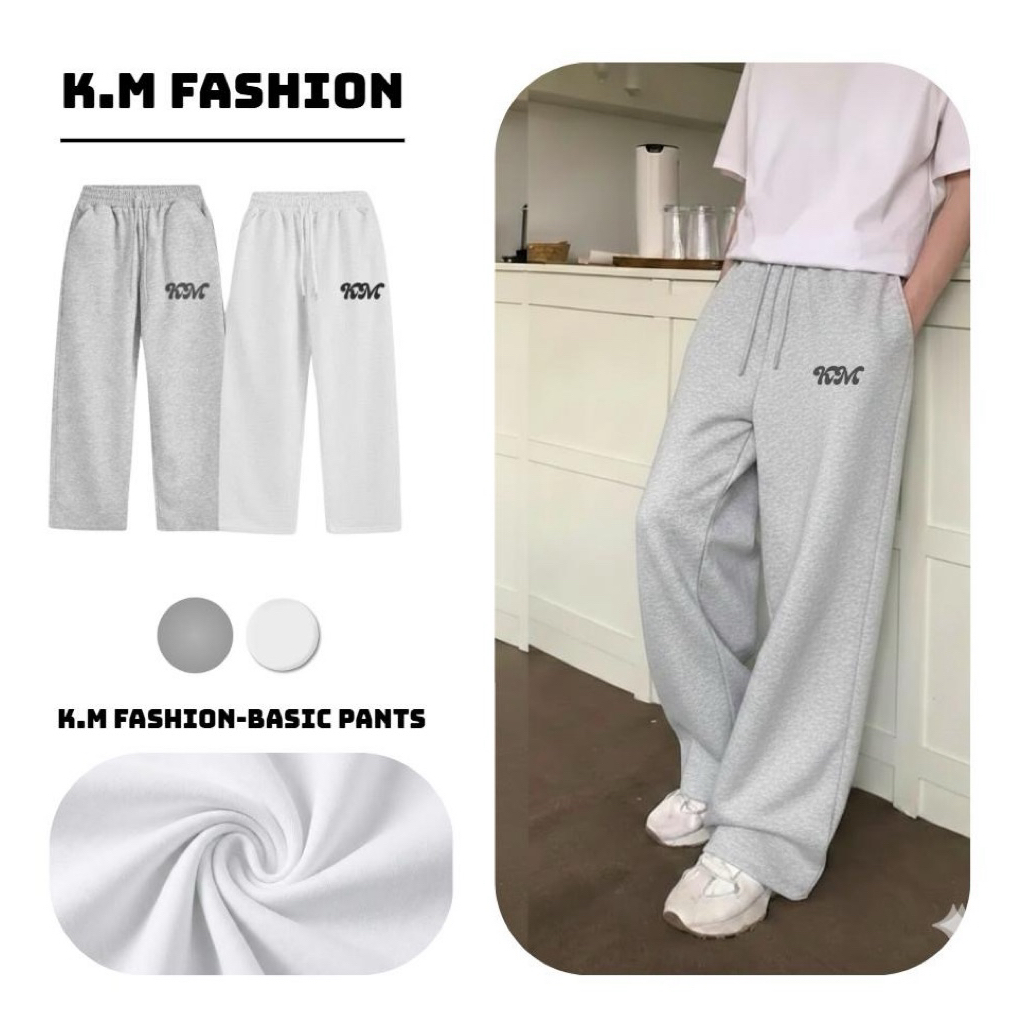 Quần Nỉ Cao Cấp Form Rộng Nam Nữ - Chất liệu Nỉ 2 da, Cạp chun unisex phong cách thoải mái