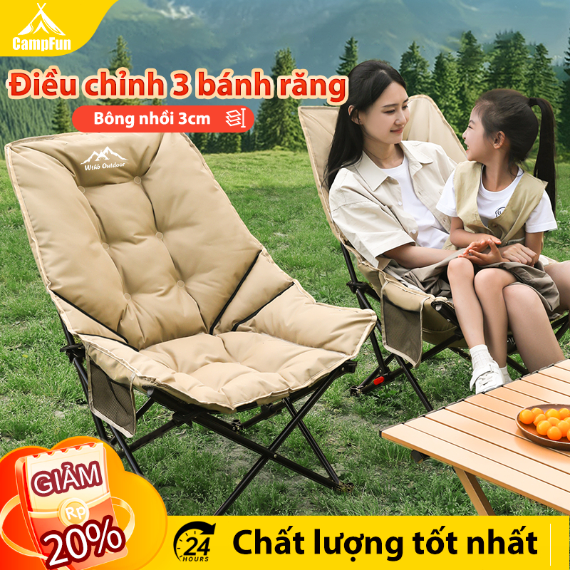 ghế gấp gọn Được nhồi bằng cotton 3cm, thoải mái và mềm mại, Tựa lưng có thể điều chỉnh，Tải trọng 150kg