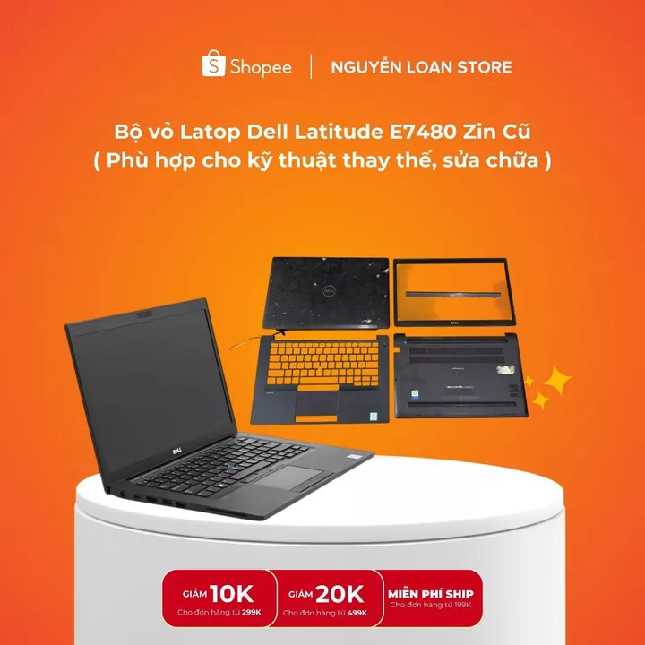 🛠️ BỘ VỎ LAPTOP DELL LATITUDE E7480 – HÀNG CŨ ZIN THÁO MÁY