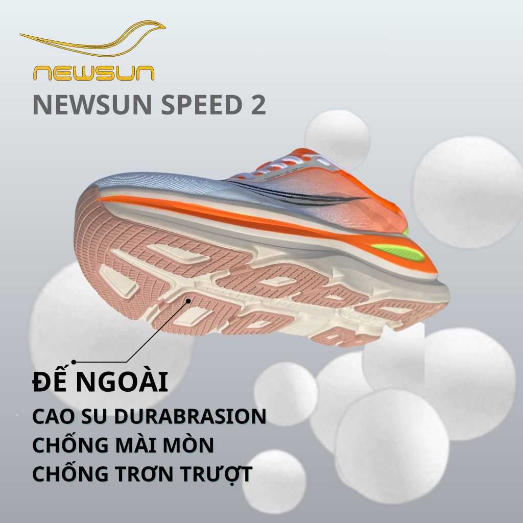 Giày Chạy Bộ NewSun Speed – Lưới Thoáng Khí, Đệm Êm SCF EVA, Đế Cao Su Bám Đường, Hỗ Trợ Chạy Dài