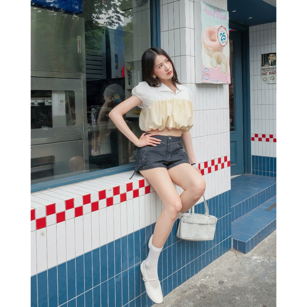 Quần Short Nữ THEKLA Thiết Kế Đan Dây Cá Tính SECODEE