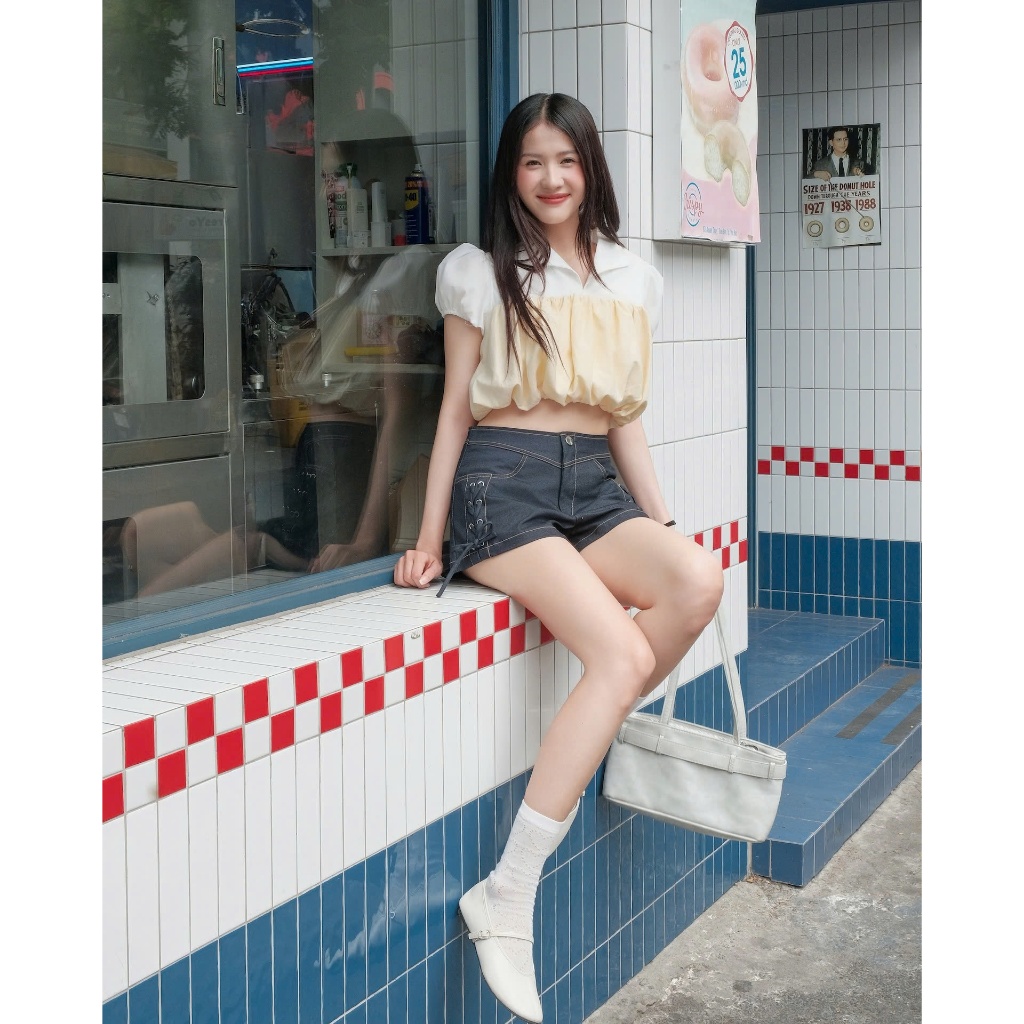 Quần Short Nữ THEKLA Thiết Kế Đan Dây Cá Tính SECODEE
