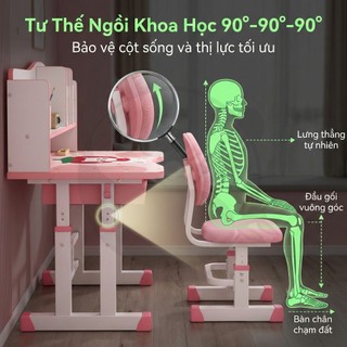 Bàn học cho bé Đa năng Chống gù cận Có thể điều chỉnh độ cao Chất liệu an toàn Sử dụng lâu dài