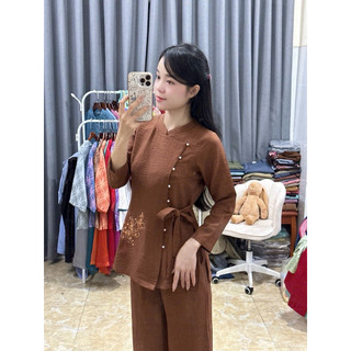 CàiNút Nơ Vân Mây An Nhiên # Đồ Lam Đi Chùa