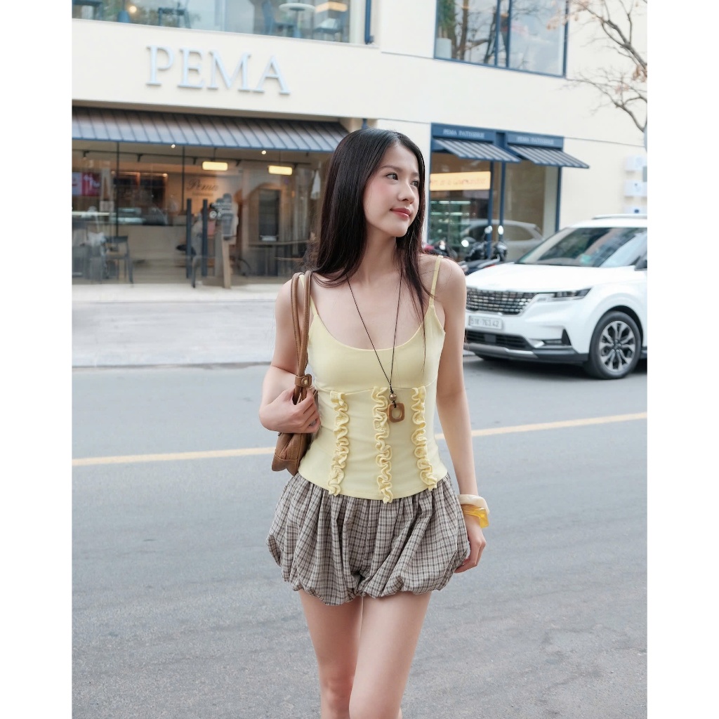 Quần Short Nữ AZULL Caro Form Bí Năng Động SECODEE