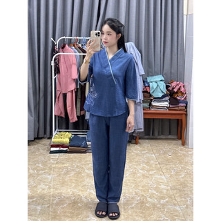 Nhật An Vải Vân Mây # Đồ Lam Đi Chùa