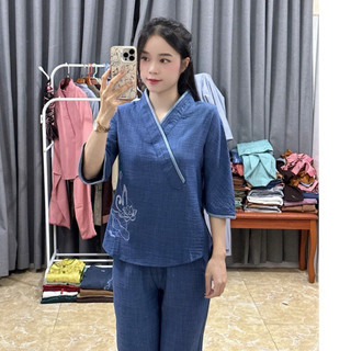 Nhật An Vải Vân Mây # Đồ Lam Đi Chùa