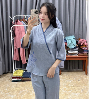 Nhật An Vải Vân Mây # Đồ Lam Đi Chùa