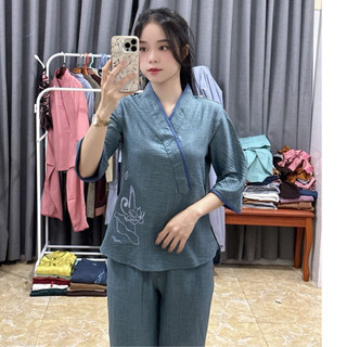 Nhật An Vải Vân Mây # Đồ Lam Đi Chùa