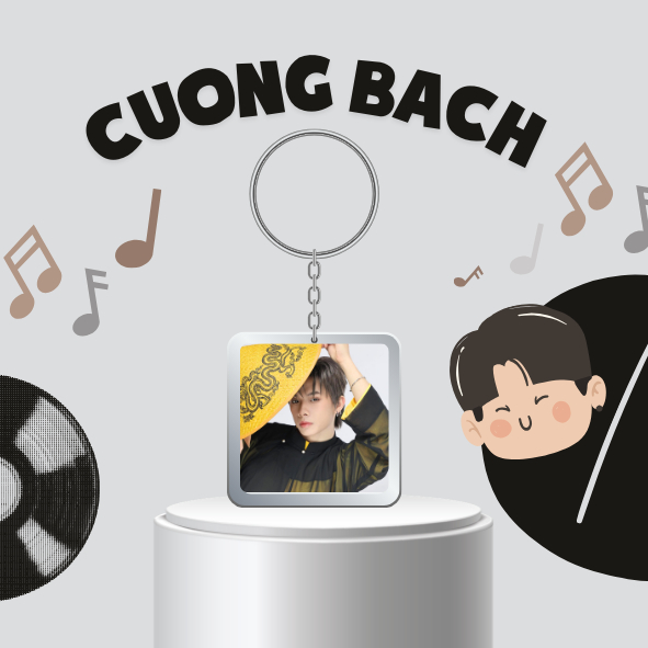 Móc khoá/ Keyring mica CƯỜNG BẠCH / BẠCH HỒNG CƯỜNG Tân binh Toàn năng-UPRIZE