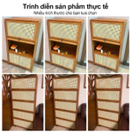 Tủ Đựng Đồ Tủ Bếp Tủ Sách Kệ Bếp Đa Năng Lưu Trữ Đa Tầng Cửa Mây Tre Đan Cổ Điển Chống Nấm Mốc — ảnh 2