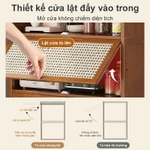 Tủ Đựng Đồ Tủ Bếp Tủ Sách Kệ Bếp Đa Năng Lưu Trữ Đa Tầng Cửa Mây Tre Đan Cổ Điển Chống Nấm Mốc — ảnh 8