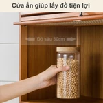 Tủ Đựng Đồ Tủ Bếp Tủ Sách Kệ Bếp Đa Năng Lưu Trữ Đa Tầng Cửa Mây Tre Đan Cổ Điển Chống Nấm Mốc — ảnh 4