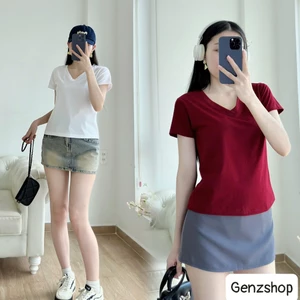 ÁO THUN BABYTEE Cổ Tim Trơn DỄ PHỐI ĐỒ COTTON MỀM MỊN ĐI HỌC, ĐI LÀM, ĐI CHƠI 2026