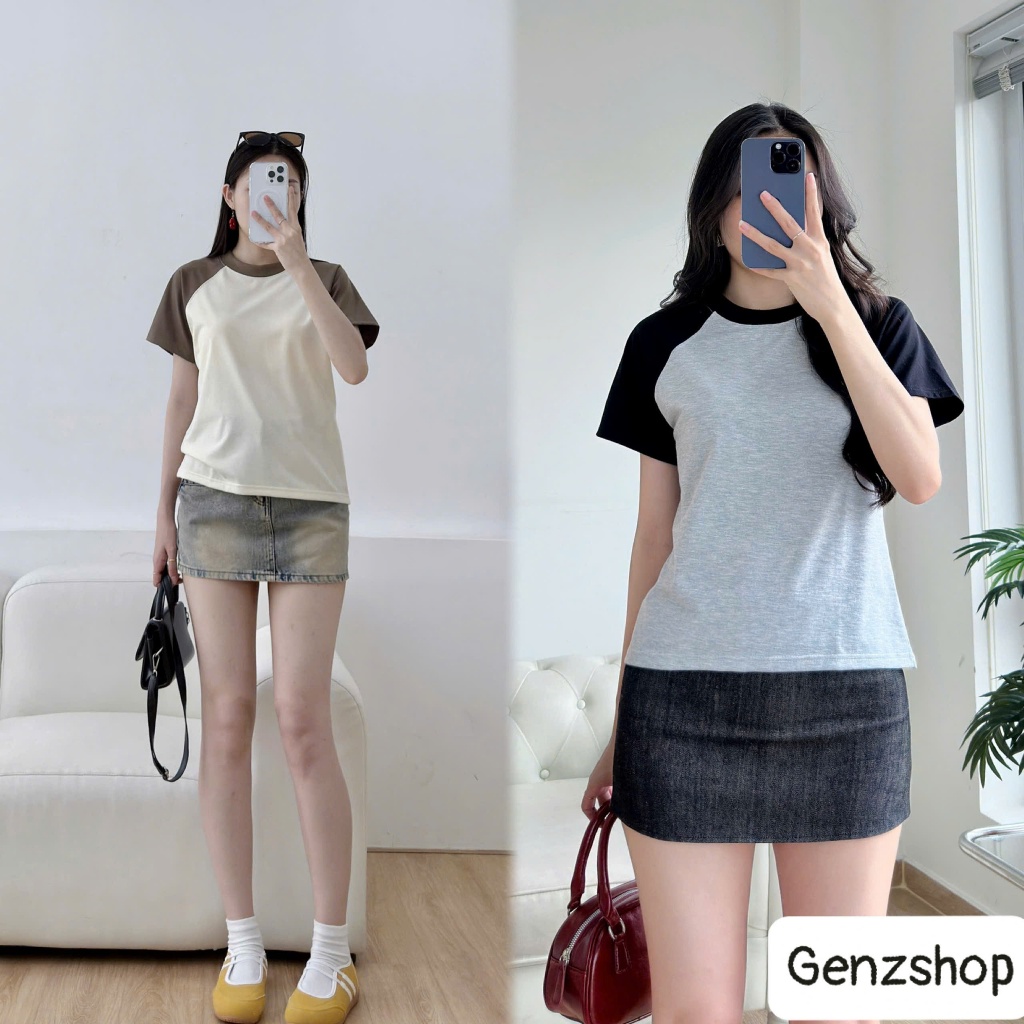 ÁO THUN BABYTEE RAGLAN PHỐI TAY TRƠN DỄ PHỐI ĐỒ BBT2026