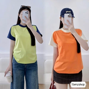 Áo Thun Babytee Tay Phối Màu Rực Rỡ Sắc Hè Genz Basic BBT26